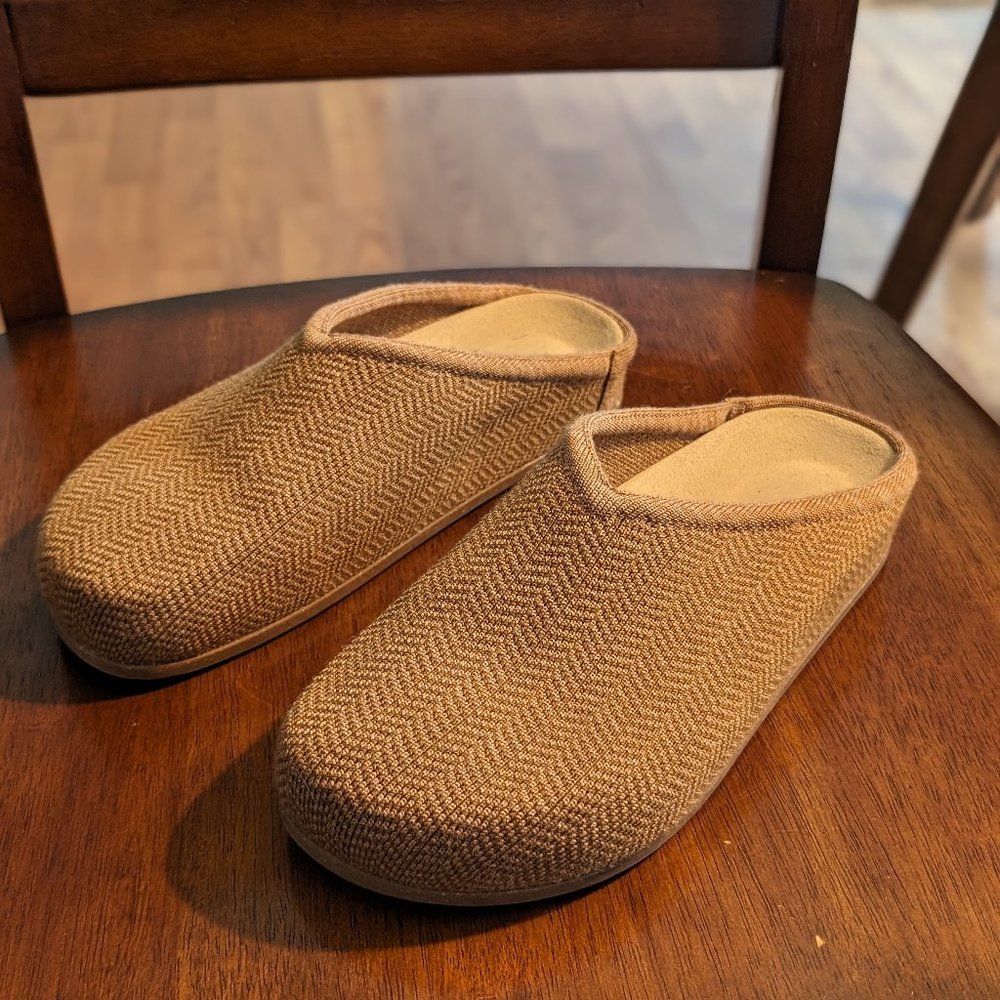 Rothys Teak Herringbone Casual Clog size 8
